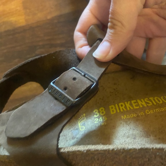 Birkenstock Kairo Habana Brown Ankle Strap Slingback Leather Sandals 38 - Picture 4 of 11